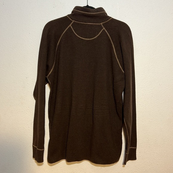 The North Face Men’s Brown Wool Blend 1/4 Zip Sweater Outdoors Size XL - Picture 7 of 13